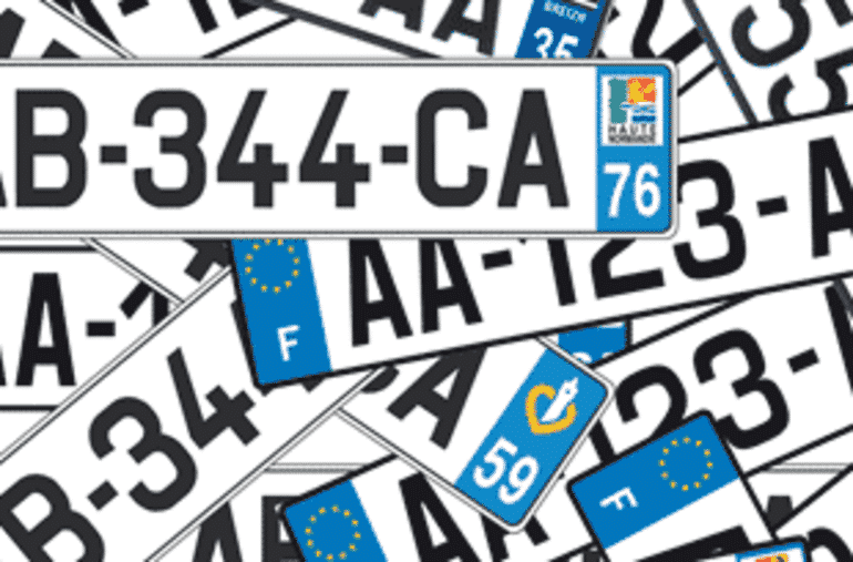 Numero plaque-immatriculation