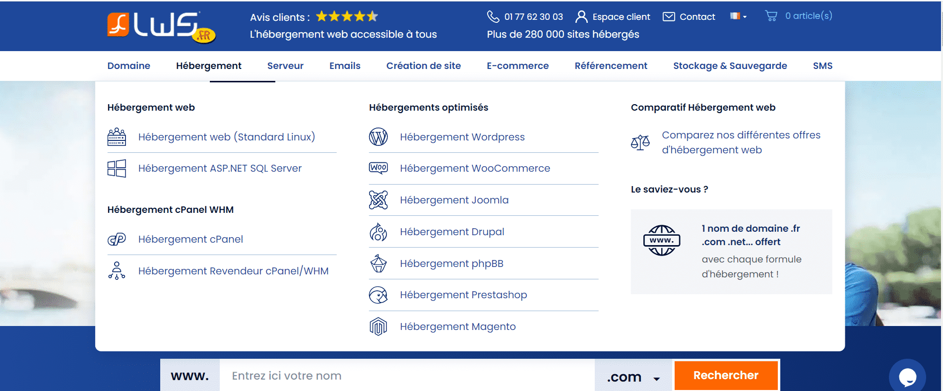 Hébergement web LWS