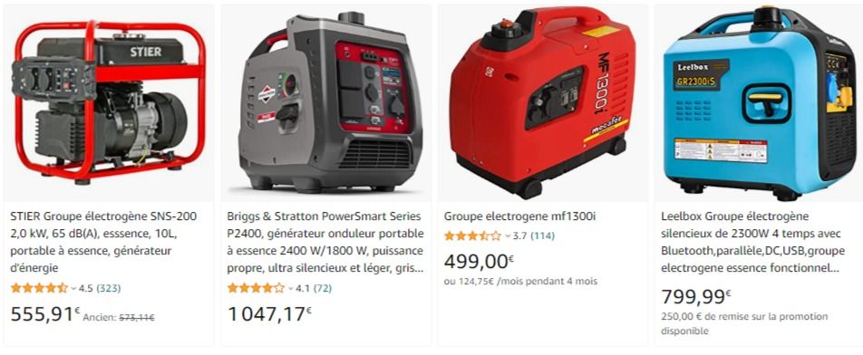 groupe électrogène silencieux