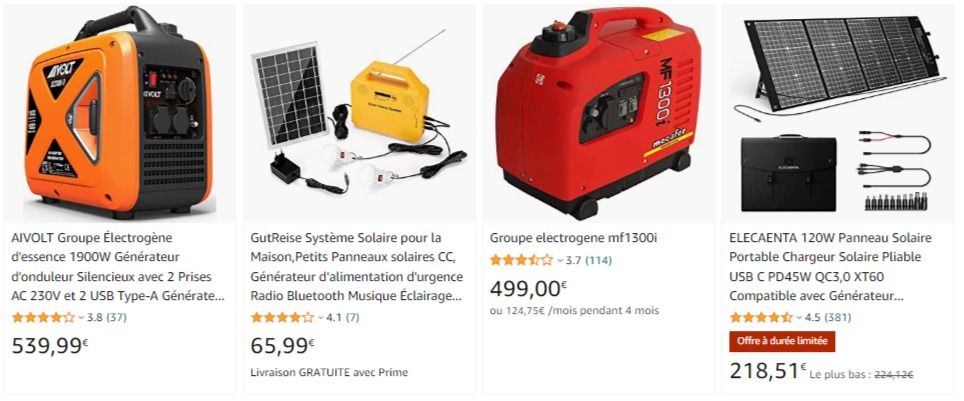 groupe électrogènes solaire