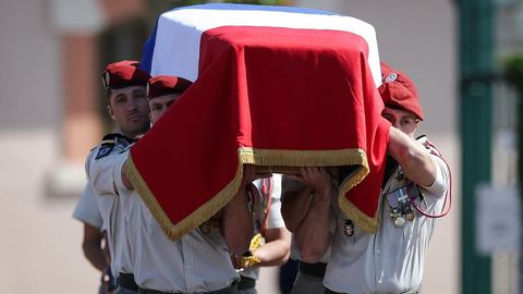 Hommage national à Florian Montorio, Casque bleu français tué au Liban à Montauban.