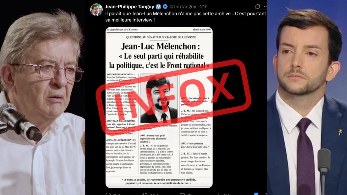 Non, cette archive prétendue de Mélenchon par le RN n'est pas authentique.