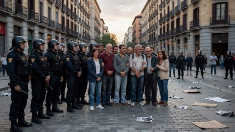 Espagne : 17 arrestations suite à des affrontements entre les partisans et les opposants de Franco
